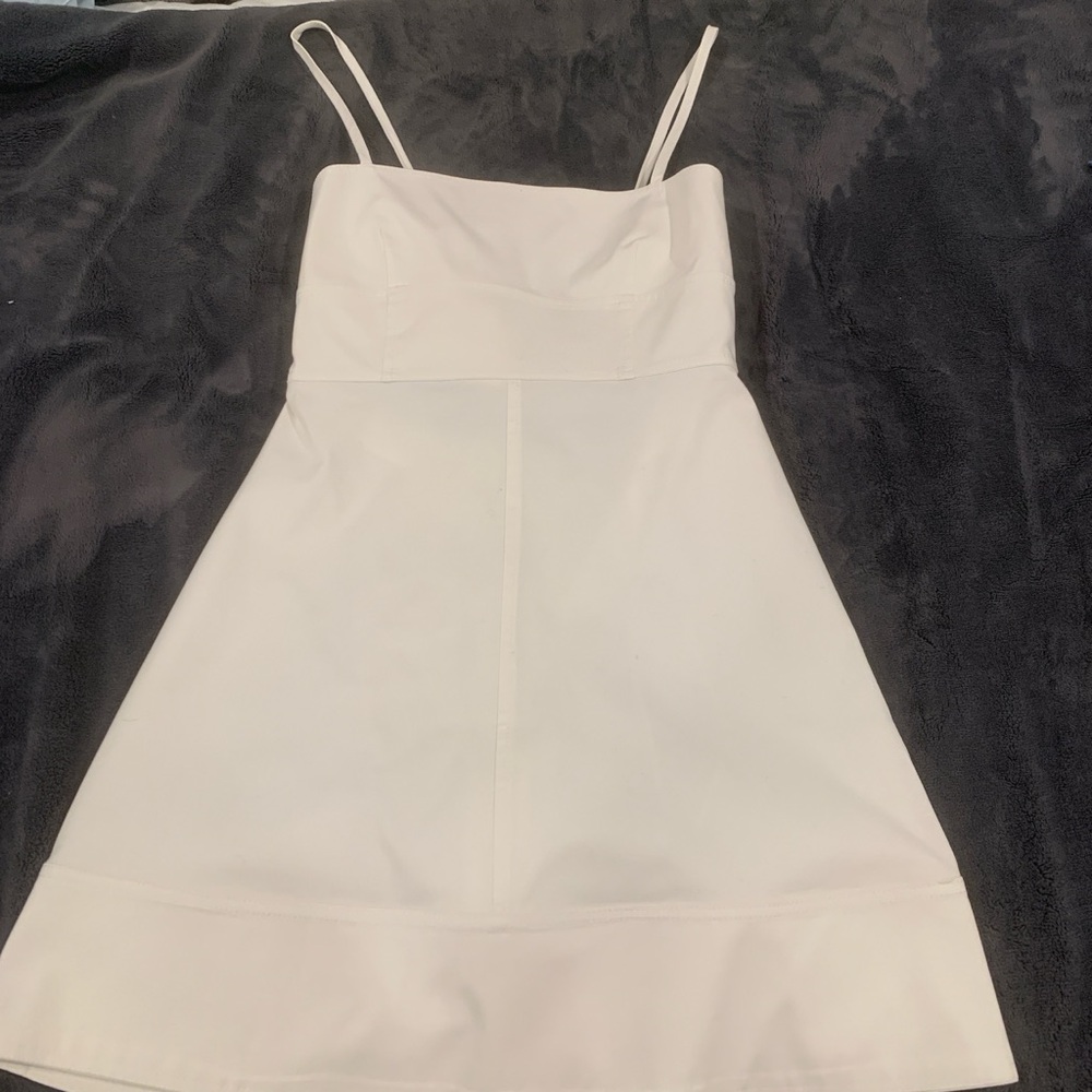 Elegant White Spaghetti Strap Dress